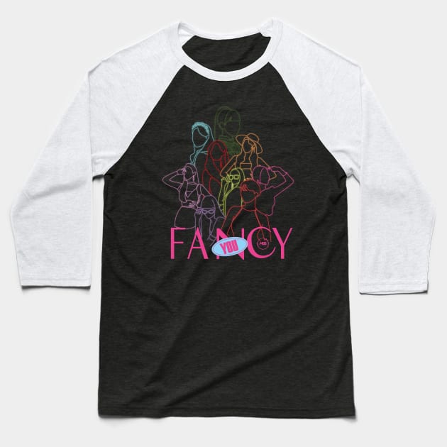 LED design of the twice group in the fancy era Baseball T-Shirt by MBSdesing 